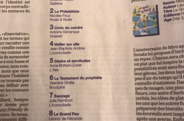 Le Temps, 28 octobre 2023, meilleures ventes de la semaine